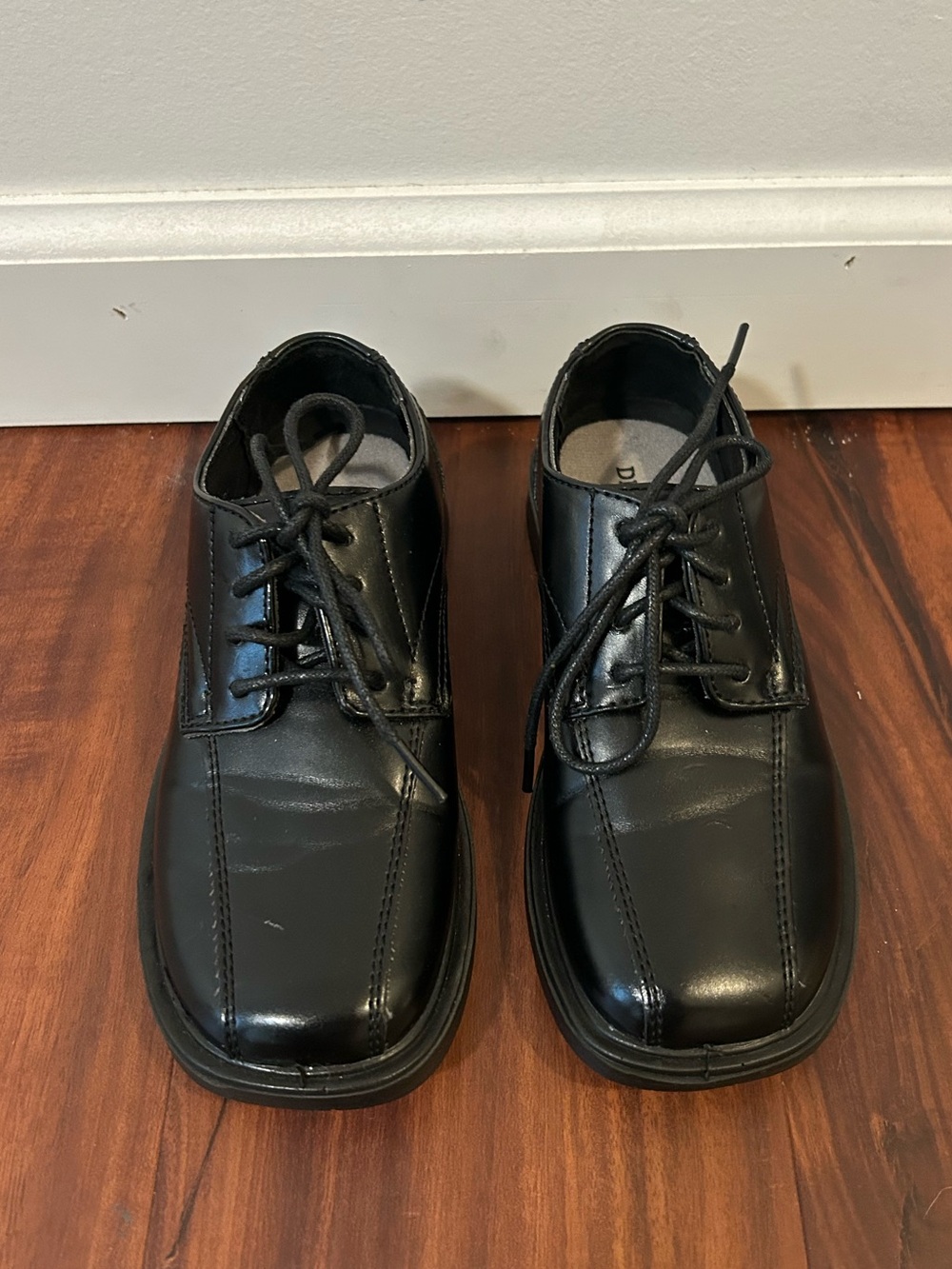 Deer Stags Gabe Black Kids Lace-Up Black Oxfords Dress Shoes 11.5 W